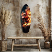 Phoenix Wings Motorcycle Fire Tempered Glass Wall Art.