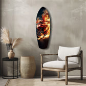 Phoenix Wings Motorcycle Fire Tempered Glass Wall Art.