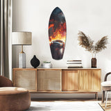 Dragon Sports Car Fire Tempered Glass Wall Art.