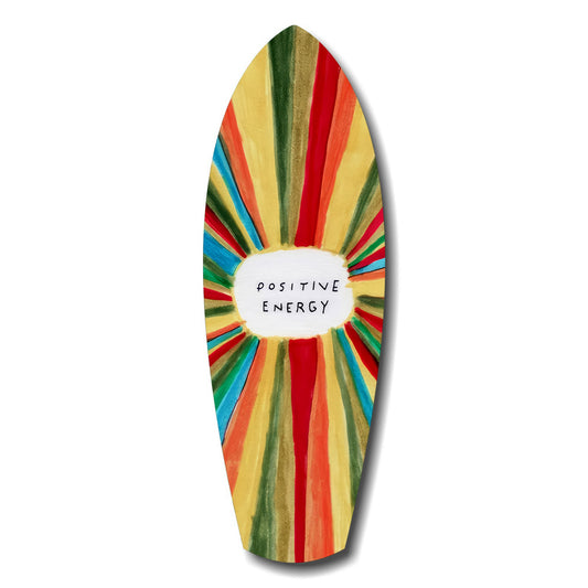 Positive Energy Sunburst Folk Art Glass Wall Art.