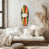 Positive Energy Sunburst Folk Art Glass Wall Art.