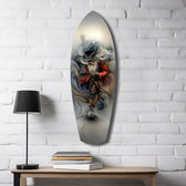 White-Bearded Wizard Steampunk Glass Wall Art.