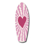 Pink Heart Burst Minimal Glass Wall Art.