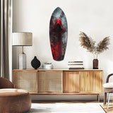 Red Hooded Phantom Dark Fantasy Glass Wall Art.
