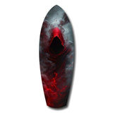 Red Hooded Phantom Dark Fantasy Glass Wall Art.