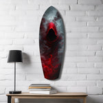 Red Hooded Phantom Dark Fantasy Glass Wall Art.