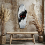Smoke Beast Red Eyes Dark Fantasy Glass Wall Art.