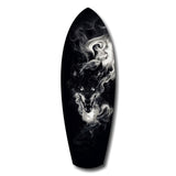 Smoke Wolf Dark Spirit Glass Wall Art.