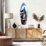 Samurai Spear Moonlight Glass Wall Art.