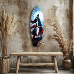 Samurai Spear Moonlight Glass Wall Art.