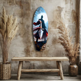 Samurai Spear Moonlight Glass Wall Art.