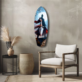 Samurai Spear Moonlight Glass Wall Art.