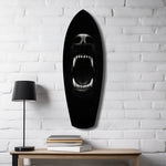 Beast Fangs Close-Up Dark Glass Wall Art.
