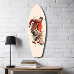 Soccer Striker Dynamic Splash Glass Wall Art.