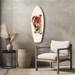 Soccer Striker Dynamic Splash Glass Wall Art.