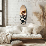 Gold Jewelry Hand Chess Queen Glass Wall Art.
