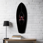 Hanging Spider Dark Macro Glass Wall Art.
