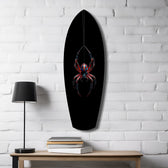 Hanging Spider Dark Macro Glass Wall Art.