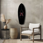 Hanging Spider Dark Macro Glass Wall Art.
