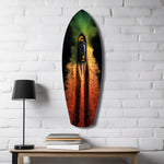 Smoke Trail Speedboat Aerial Glass Wall Art.