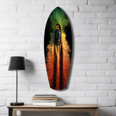 Smoke Trail Speedboat Aerial Glass Wall Art.