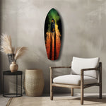 Smoke Trail Speedboat Aerial Glass Wall Art.