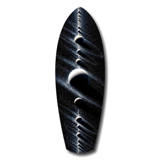 Planet Alignment Cosmos Starfield Glass Wall Art.