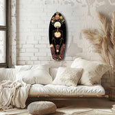 Brain Flowers Roots Surreal Glass Wall Art.