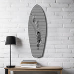 Optical Zebra Wave Lines Glass Wall Art.
