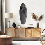 Op Art Wave Pinstripe Geometric Glass Wall Art.