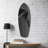Op Art Wave Pinstripe Geometric Glass Wall Art.