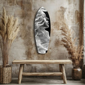 Ethereal Smoke Woman Profile Glass Wall Art.