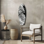 Ethereal Smoke Woman Profile Glass Wall Art.
