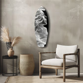Ethereal Smoke Woman Profile Glass Wall Art.
