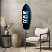 Focus Typography Split Motivational Glass Wall Art.