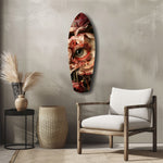 Surreal Eye Peony Bloom Dark Romance Glass Wall Art.