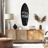 You vs You Grunge Motivational Glass Wall Art.
