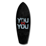 You vs You Grunge Motivational Glass Wall Art.
