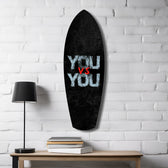 You vs You Grunge Motivational Glass Wall Art.