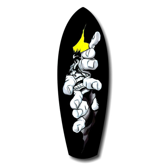 Anime Fighter Bandage Hands Manga Glass Wall Art.