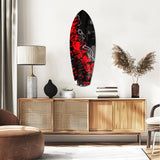 Red Black Graffiti Street Art Glass Wall Art.