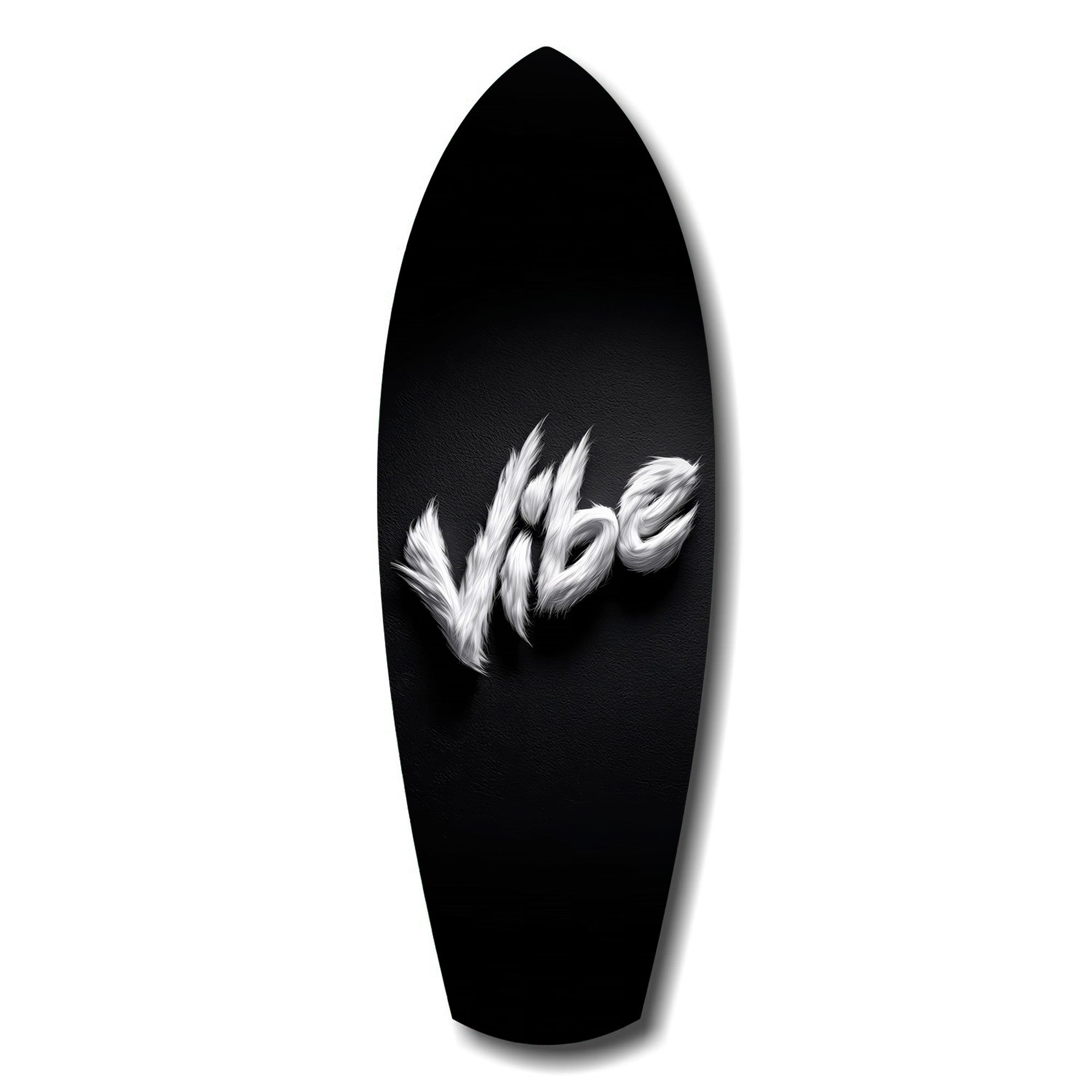 Vibe Feather Typography Minimal Glass Wall Art.