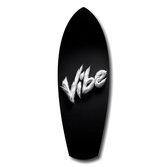 Vibe Feather Typography Minimal Glass Wall Art.