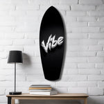 Vibe Feather Typography Minimal Glass Wall Art.