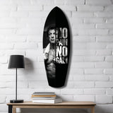 No Pain No Gain Boxer Motivational Glass Wall Art.