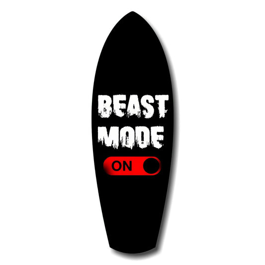 Beast Mode On Toggle Motivational Glass Wall Art.