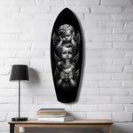Three Wise Cherubs See Hear Speak No Evil Glass Wall Art.