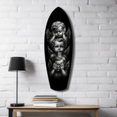 Three Wise Cherubs See Hear Speak No Evil Glass Wall Art.