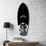Fencer Mask Sword Athletic Glass Wall Art.