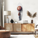 Spinning Basketball Finger Balance Glass Wall Art.